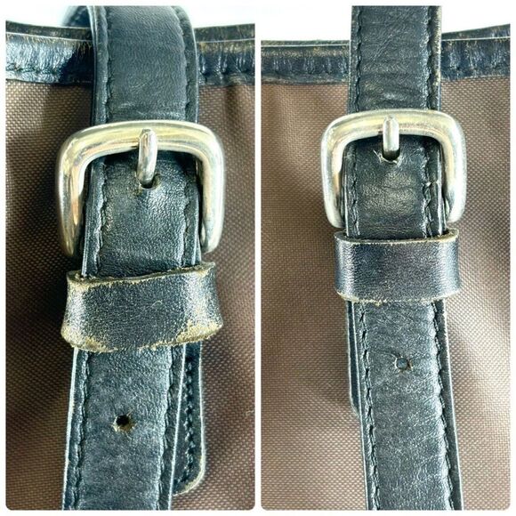 Burberry (Authentic) House Check Brown Nylon Bucket Bag w/ NEW Day Planner, VGUC - Picture 6 of 10